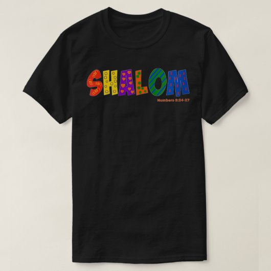 T-shirt Femme Shalom coloré VNeck (Design devant)