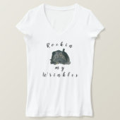 T-shirt femme Shar Pei Chien V-Neck (Design devant)