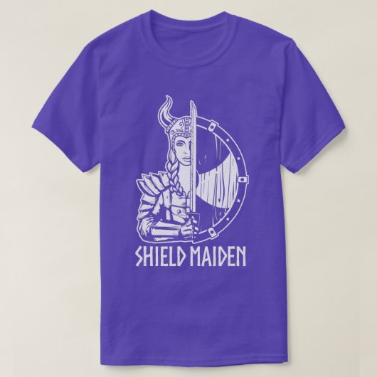 T-shirt Femme Shield Maiden Girl Viking (Design devant)