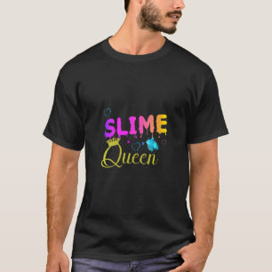 T-shirt Femme Slime Queen Anniversaire Couronne arc-en-cie