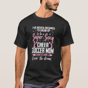 T-shirt Femme Soccer Cheer Maman Graphisme Femmes Moms Che
