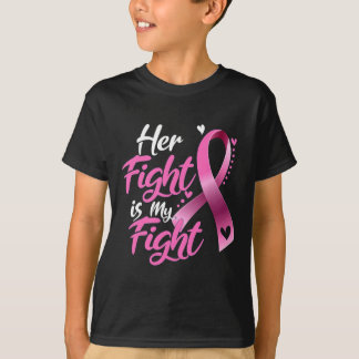 T-shirt Femme Son combat est mon combat cancer du sein de