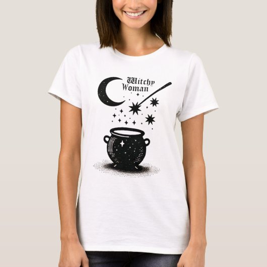 T-shirt femme sorcière (Devant)