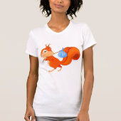T-shirt femme Squirrel quittant la maison (Devant)