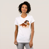 T-shirt femme St Bernard Cartoon mignonne (Devant entier)