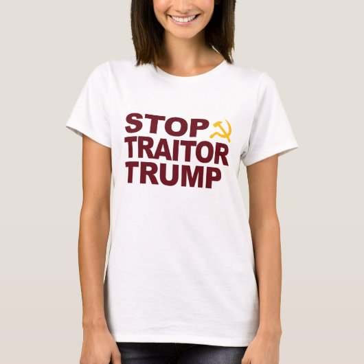 T-shirt Femme "Stop Traitor Trump" (Devant)
