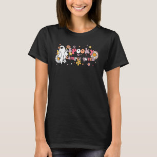 T-shirt Femme Super Fantôme Halloween Floral Éffrayant Cam