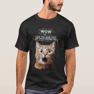 T-shirt Femme Super Fille Wow Drôle Chat Maman Fille
