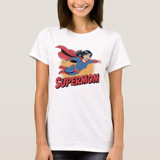T-shirt femme Supermom - Slogan gras et ludique (Devant)