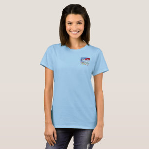 T-shirt femme Surf Magnet bleu poche