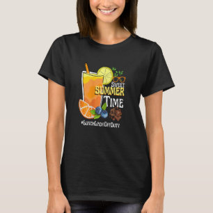 T-shirt Femme Sweet Été Temps Orange Jus Déjeuner Lady O