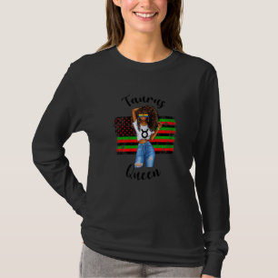 T-shirt Femme Taurus Queen African American Black Empower