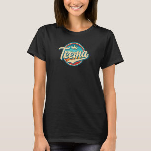 T-shirt Femme Teema Retro Nom Vintage Style Grand-mère