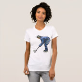 T-shirt femme temps de hockey sur glace (Devant entier)