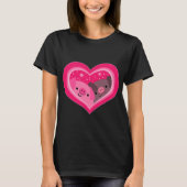 T-Shirt Femme Toi Et Moi (Mignons Cochons De Caric (Devant)