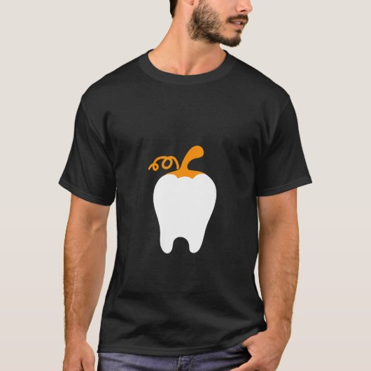 T-shirt Femme Tooth Citrouille Dental Maman Facile Hallowe (Devant)