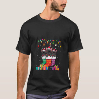 T-shirt Femme trois Français Bulldog dans Sock Funny Boys