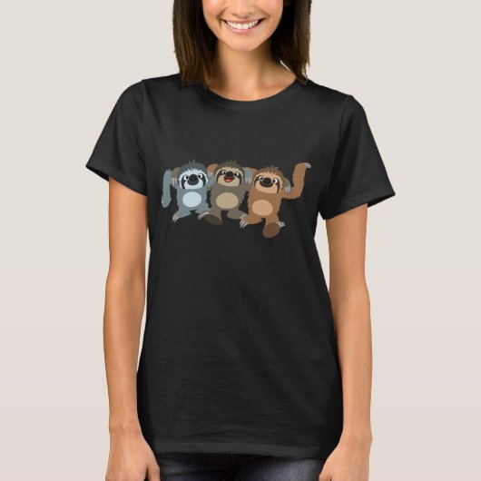 T-shirt femme trois mignonnes fentes de dessin (Devant)