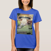 T-shirt femme UFO Bleu Comic (Devant)