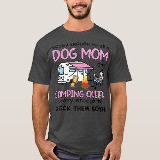 T-shirt Femme Un Camper Et Un Chien Maman Est Bon Cool Ext