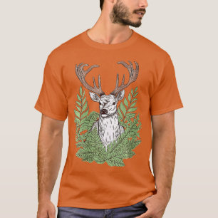 T-shirt Femme Un Cerf Dans La Forêt Cottagecore Nature VNe