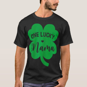 T-shirt Femme Un Lucky Mama Shamrock Quatre Leaf Clover St