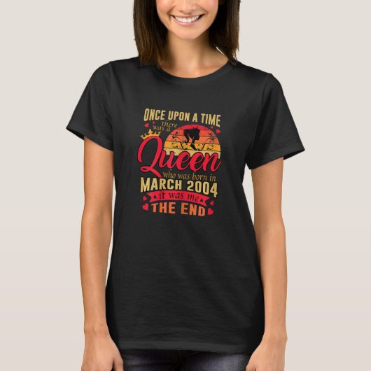 T-shirt Femme Une Reine Née En Mars 1968 55e Anniversaire  (Devant)