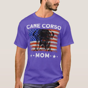 T-shirt Femme USA Cane Corso Maman Chien Drapeau américain