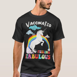 T-shirt Femme Vaccinée Unicorne Se Sentent Stabilisé Arc-e