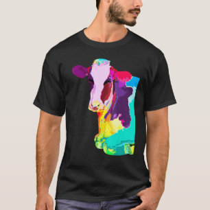 T-shirt Femme-vache Cool colorée Vache Mens de bétail