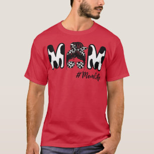 T-shirt Femme Vache Maman Vie Messager Bun Drôle Mama Vach