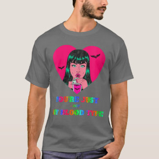 T-shirt Femme Vampire Halloween Pas Mon Groupe Sanguin Tsh