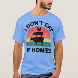 T-shirt Femme Vegan-Shirt Je ne mange pas mes Homies Légum