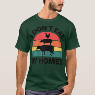 T-shirt Femme Vegan-Shirt Je ne mange pas mes Hommes Vegan