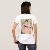 T-shirt Femme victorienne florale rose Régence (Dos entier)