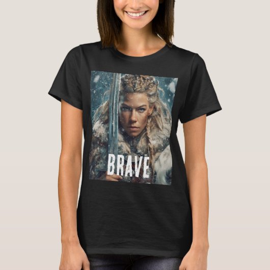 T-shirt femme viking courageuse  (Devant)