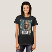T-shirt femme viking courageuse  (Devant entier)