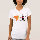 T-shirt Femme Vin Et Fromage (Devant)