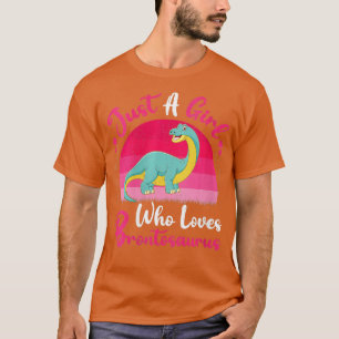 T-shirt Femme Vintage Dinosaure Aime Juste Une Fille Qui A