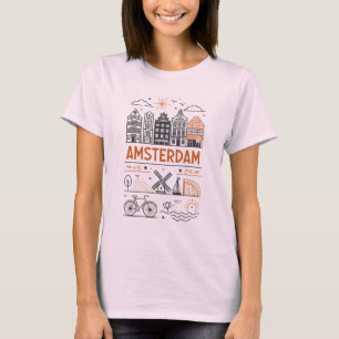 T-shirt femme Vintage Graphic Amsterdam