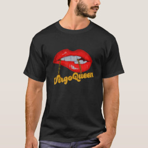T-shirt Femme Virgo Queen Lips Filles Nées En Septembre Bi