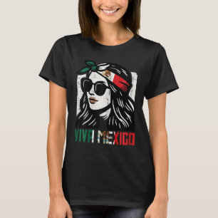 T-shirt Femme Viva Mexico Drapeau Cinco De Mayo Mexicaine