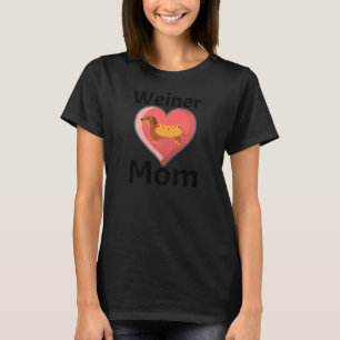 T-shirt Femme Weiner Maman Dachshund Weenie Chien Coeur Am