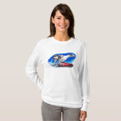 T-shirt femme Whippet à manches longues (Devant entier)