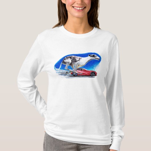 T-shirt femme Whippet à manches longues (Devant)