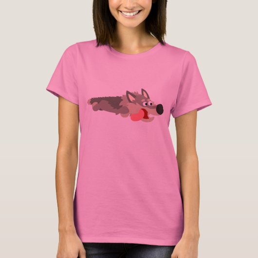 T-shirt Femme Wolf à la flotte mignonne (Devant)