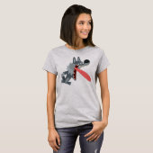 T-shirt Femme Wolf Cartoon Excitée (Devant entier)