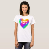 T-shirt femme XOXO Rainbow Heart pour femmes (Devant entier)