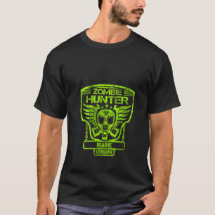 T-shirt Femme Zombie Hunter Maine Halloween Gasmasque toxi