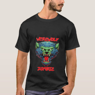 T-shirt Femme Zombie Werewolf Halloween Caricature effraya